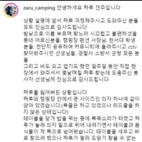 목줄 없이 개와 캠핑하던 유튜버