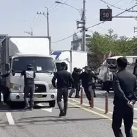 혐주의) 화물연대 CU 파업현장 사망사고
